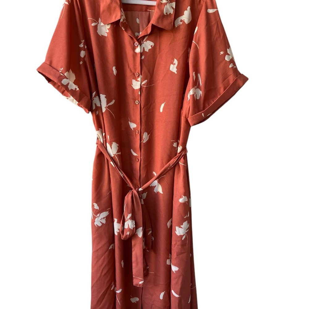 Ava & Viv Rust Floral Dress